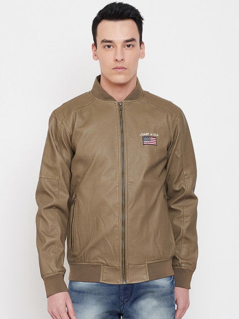 

JUMP USA Men Khaki Solid Lightweight Padded Jacket