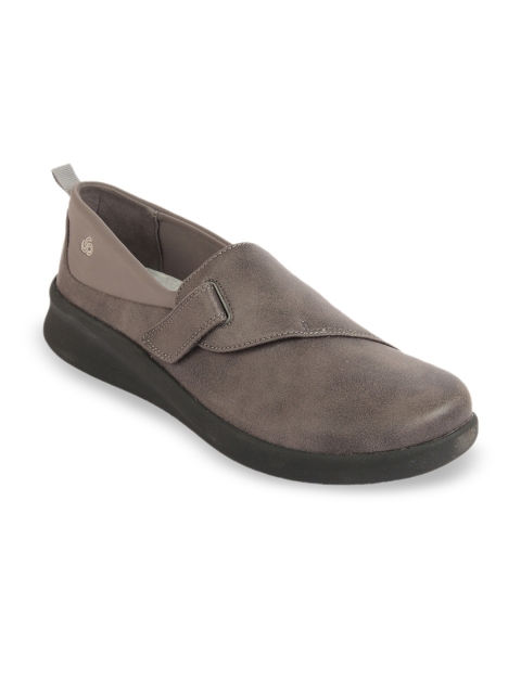 

Clarks Women Taupe Solid Casual Slip-On Shoes