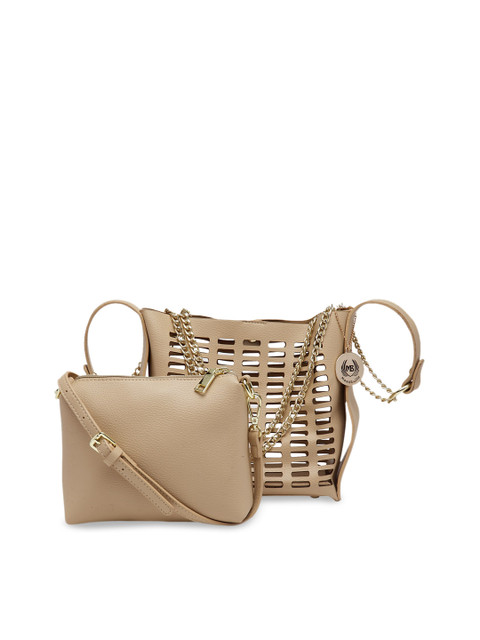 

Moedbuille Brown Solid Shoulder Bag With Pouch