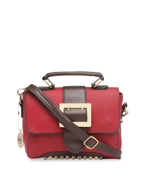 

Moedbuille Red & Brown Textured Sling Bag