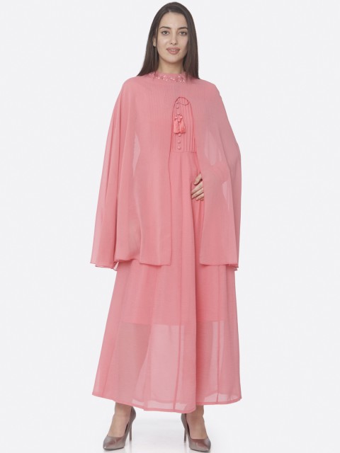

RAISIN Women Pink Solid Maxi Dress