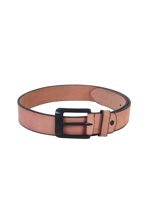 

Peseta Men Tan Brown Solid Leather Belt