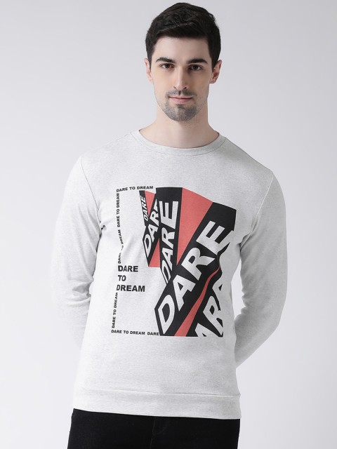 

Leo Sansini Men Grey & Black Printed Sweatshirt