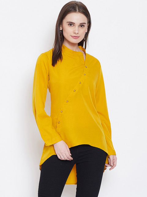 

AASK Women Mustard Yellow Solid Tunic