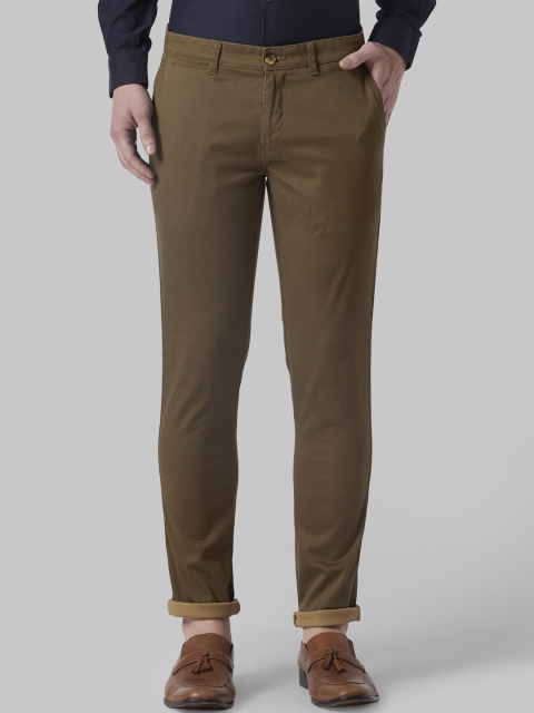 

Park Avenue Men Khaki Regular Fit Self Design Regular Trousers