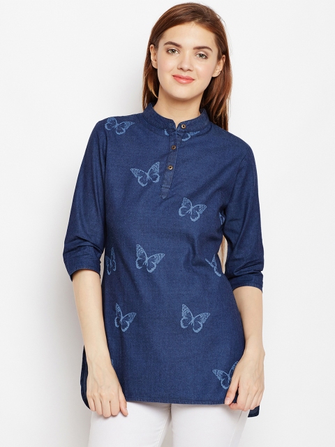 

AASK Blue Women Printed Tunic
