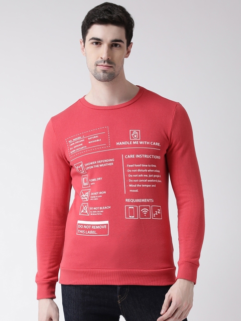 

Leo Sansini Men Red & White Printed Sweatshirt