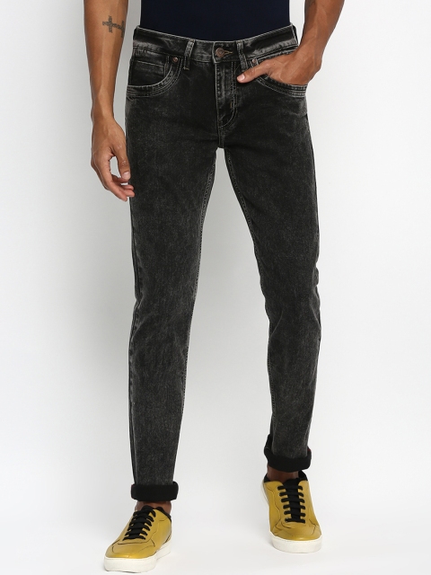 

RUF & TUF Men Black Slim Fit Mid-Rise Clean Look Jeans