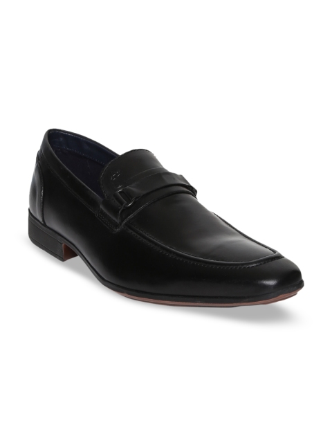 

Arrow Men Black Solid Leather Formal Slip-On Shoes