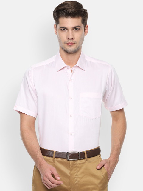

Van Heusen Men Pink Regular Fit Solid Formal Shirt