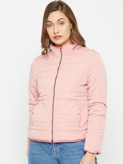 

Carlton London Women Pink Solid Lightweight Padded Jacket
