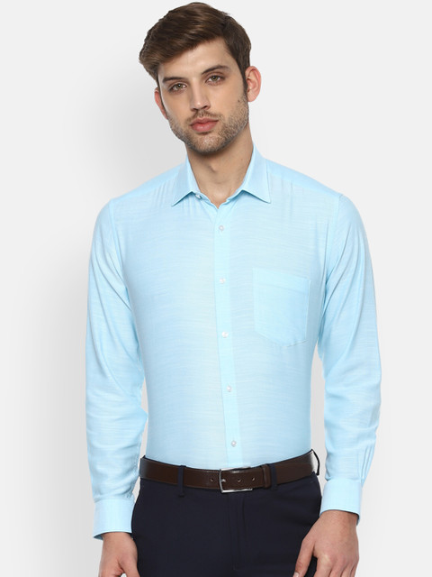 

Van Heusen Men Blue Regular Fit Solid Formal Shirt
