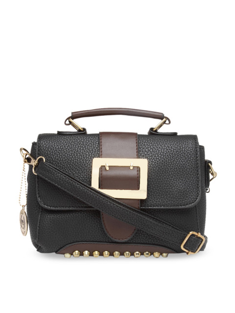 

Moedbuille Black & Brown Colourblocked Satchel