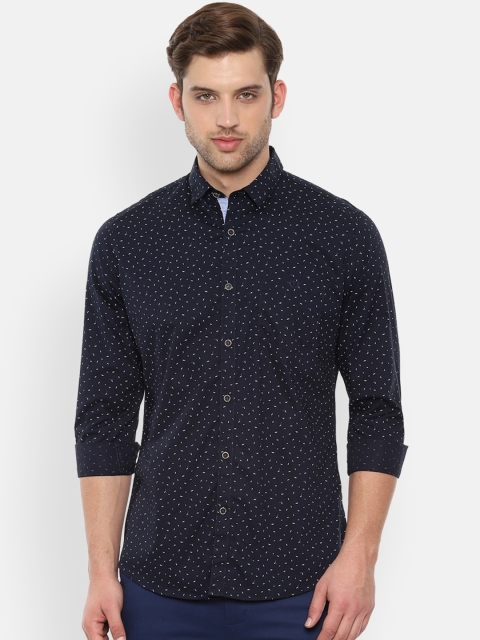 

Van Heusen Sport Men Navy Blue Slim Fit Printed Casual Shirt