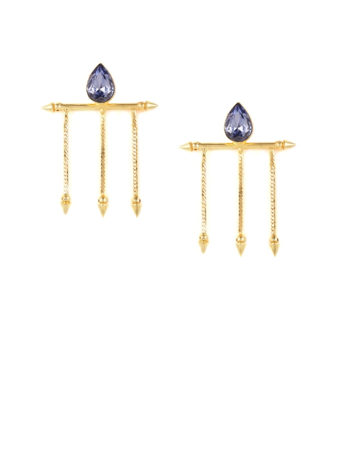 

ZeroKaata Gold-Plated Teardrop Shaped Drop Earrings