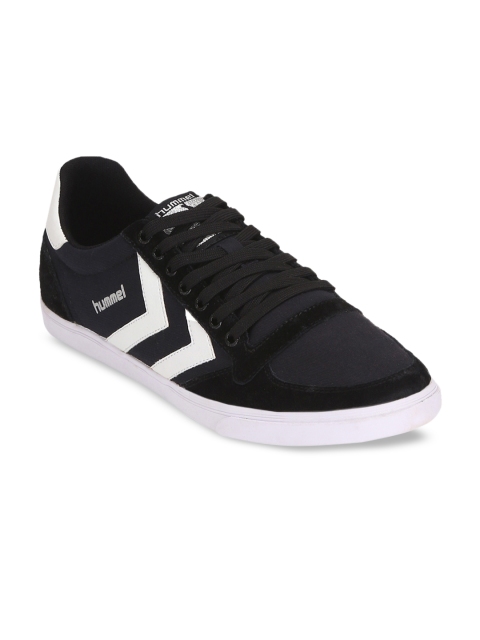 

hummel Unisex Black Solid Sneakers