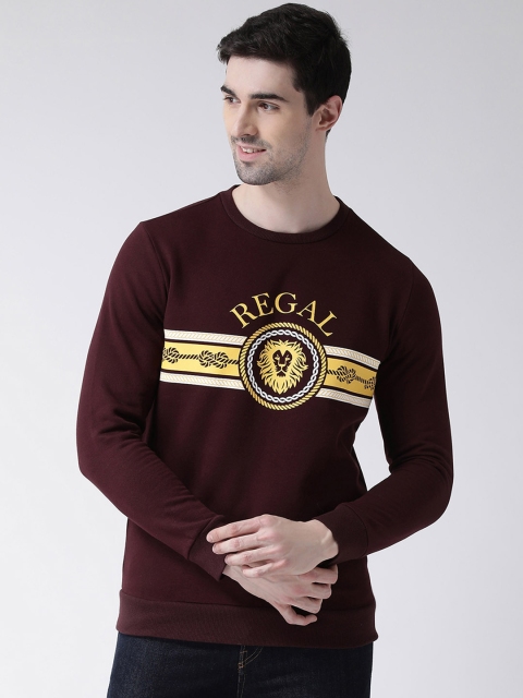 

Leo Sansini Men Maroon Printed Sweatshirt