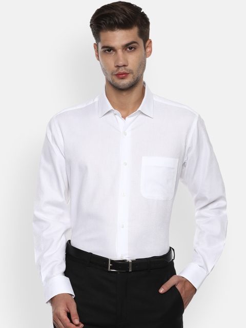 

Van Heusen Men White Regular Fit Self Design Formal Shirt