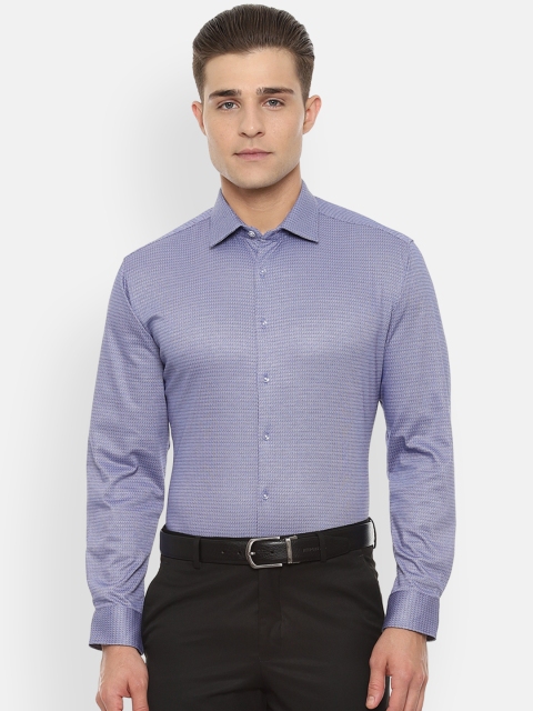 

Van Heusen Men Blue Slim Fit Printed Formal Shirt