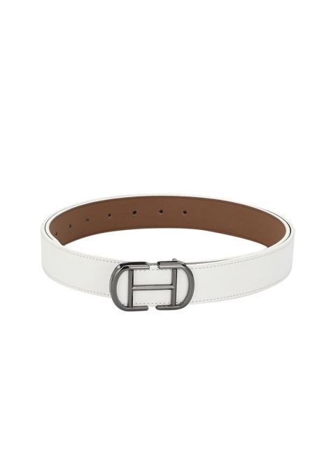 Calvadoss Men White Solid Belt
