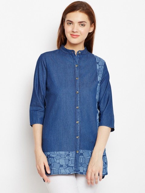 

AASK Blue Women Printed Tunic