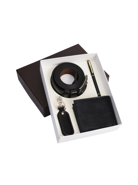 

BuckleUp Men Black Accessory Gift Set