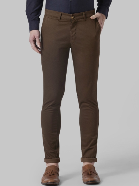 

Park Avenue Men Brown Solid Regular Fit Regular Trousers