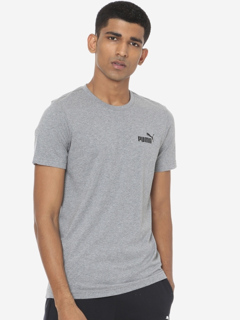

Puma Men Grey Self Design Round Neck T-shirt