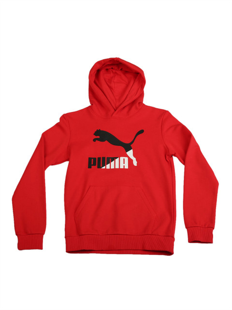 

Puma Boys Red & White Printed Classics Hoody TR B High Risk Sweatshirt