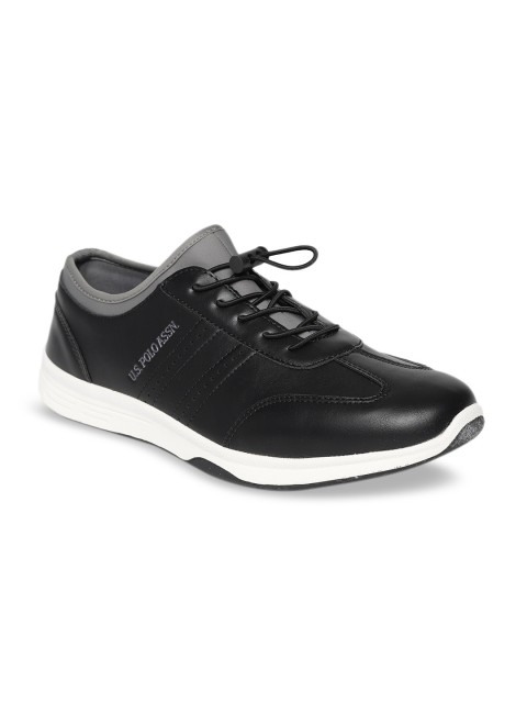 

U.S. Polo Assn. Men Black Solid Sneakers