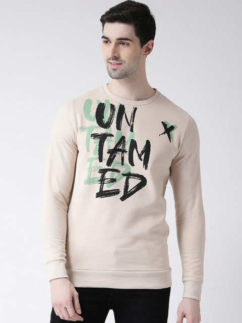 

Leo Sansini Men Cream-Coloured Printed Sweatshirt