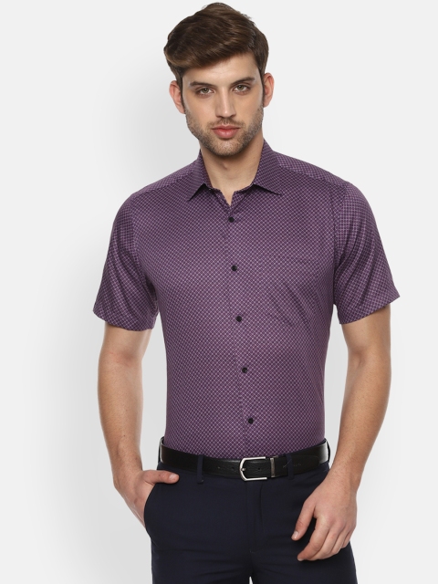 

Van Heusen Men Purple Regular Fit Printed Formal Shirt