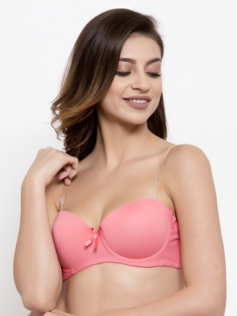 

Friskers Pink Solid Underwired Lightly Padded Push-Up Bra OO-990-10