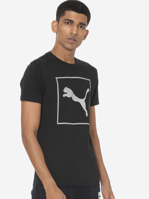 

Puma Men Black Printed Round Neck Dash Cat tee T-shirt