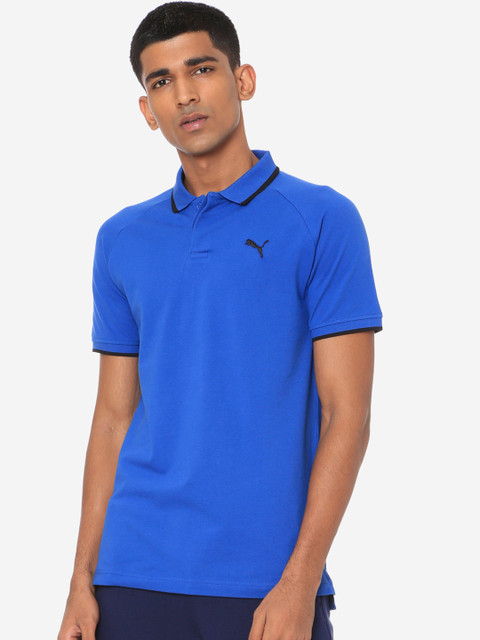 

Puma Men Blue Solid Polo Collar Modern Sports T-shirt