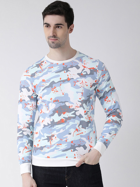 

Leo Sansini Men White Camouflage Printed Sweatshirt
