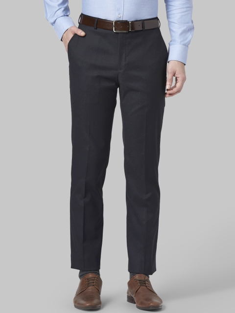 

Park Avenue Men Grey Solid Regular Fit Formal Trousers