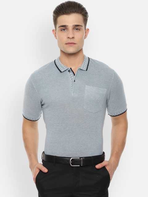 

Van Heusen Men Grey Solid Polo Collar T-shirt