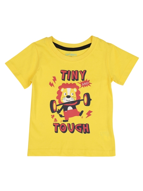 

Pantaloons Baby Boys Yellow Printed Round Neck T-shirt