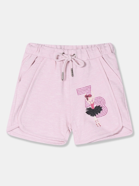 

Cherokee Girls Pink Printed Regular Fit Regular Shorts