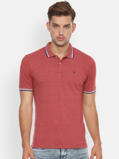 

Allen Solly Men Red Solid Polo Collar T-shirt