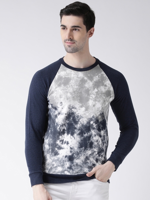 

Leo Sansini Men Navy Blue & White Printed Sweatshirt