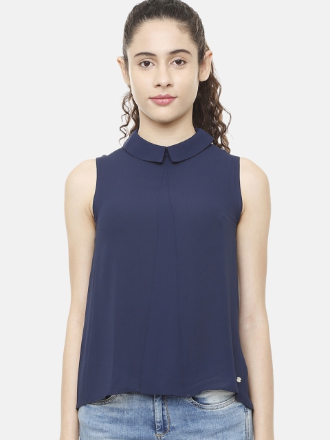 

Allen Solly Woman Women Blue Solid Top