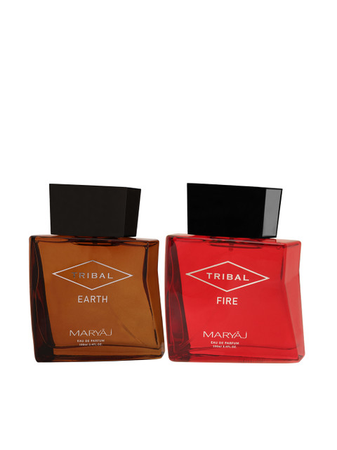 

Maryaj Unisex Set of 2 TribalEarth EDP & Tribal Fire EDP Perfume Scent for Skin 100ML each, Brown