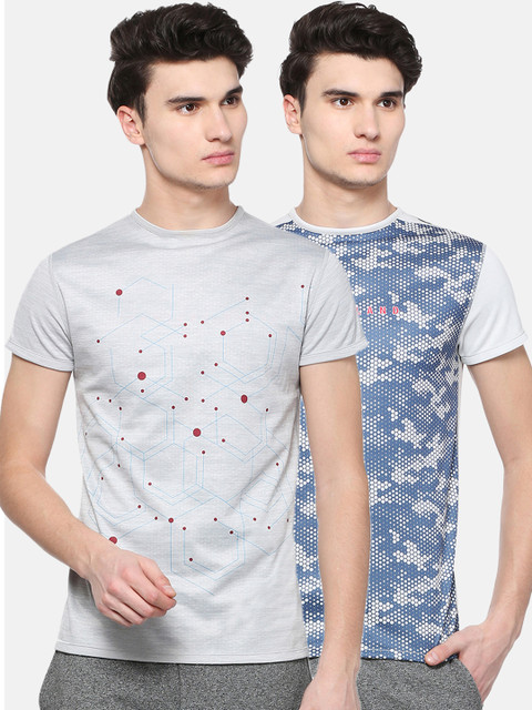 

Peter England Men Blue Printed Round Neck T-shirt