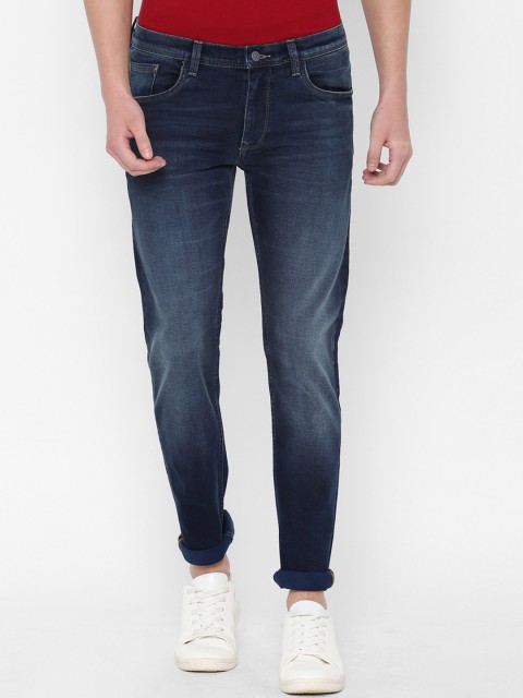 

Allen Solly Sport Men Navy Blue Skinny Fit Mid-Rise Clean Look Stretchable Jeans