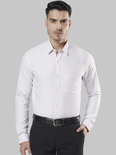 

Next Look Men White Slim Fit Printed Formal Shirt