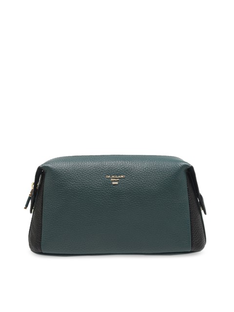 

Da Milano Green Colourblocked Handheld Bag