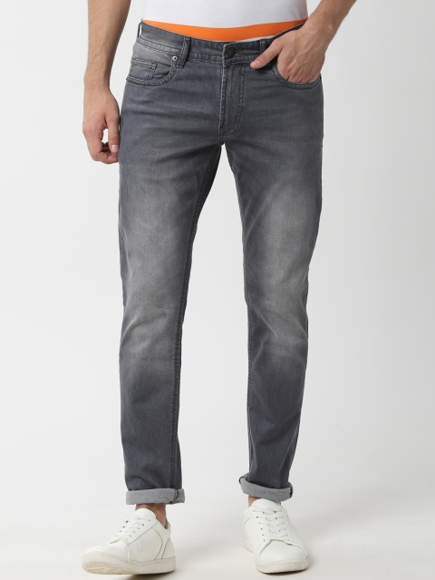 

Peter England Casuals Men Grey Slim Fit Mid-Rise Clean Look Stretchable Jeans