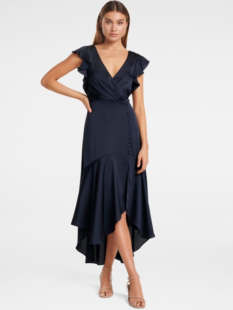 

Forever New Women Navy Blue Solid Fit and Flare Dress